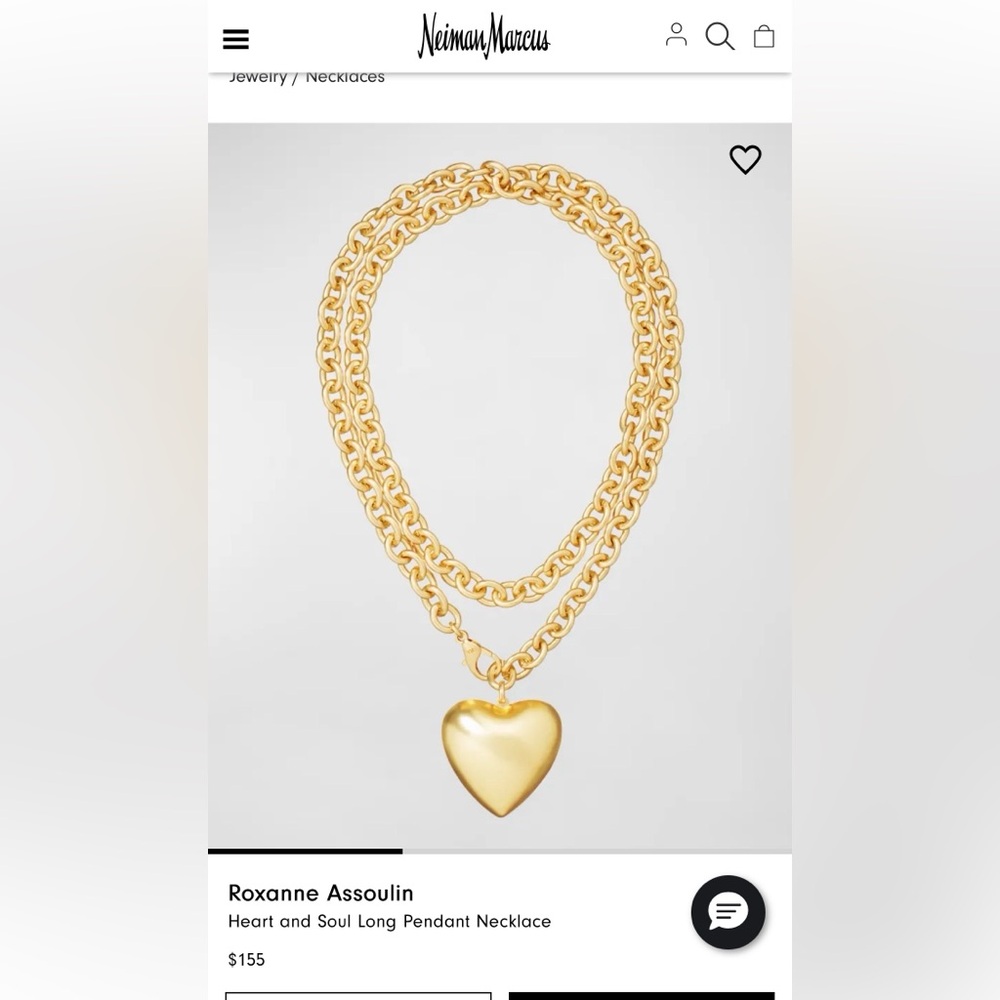 Roxanne Assoulin Gold Heart Necklace